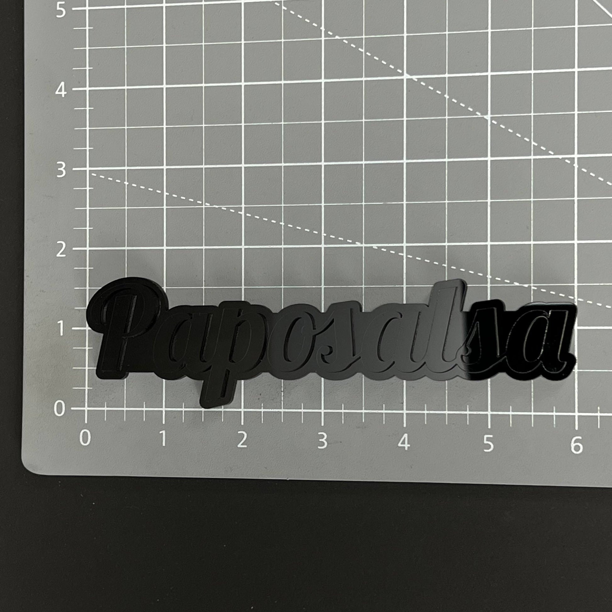 1PC Paposalsa 3D Acrylic Badge - Car Truck Emblem Fender Tailgate Trunk Sticker