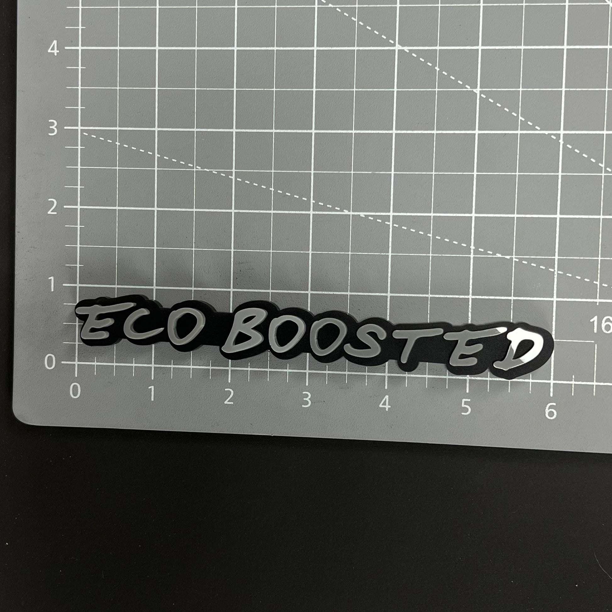 1PC ECO BOOSTED 3D Acrylic Badge - Car Truck Emblem Fender Sticker