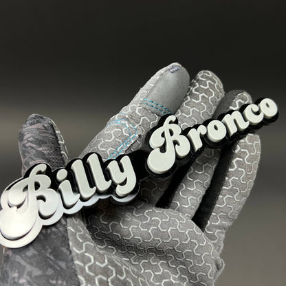 1PC Billy Bronco 3D Acrylic Badge - Car Truck Emblem Fender Sticker