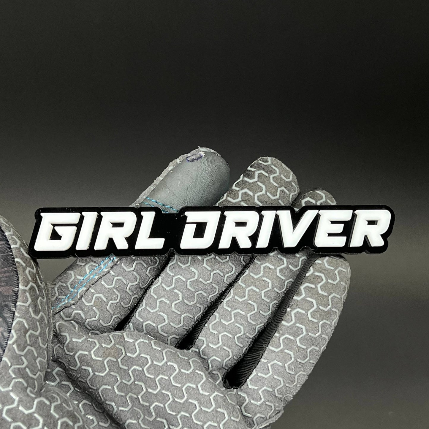 1PC GIRL DRIVER 3D Acrylic Badge - Car Truck Emblem Fender Sticker