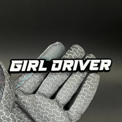 1PC GIRL DRIVER 3D Acrylic Badge - Car Truck Emblem Fender Sticker
