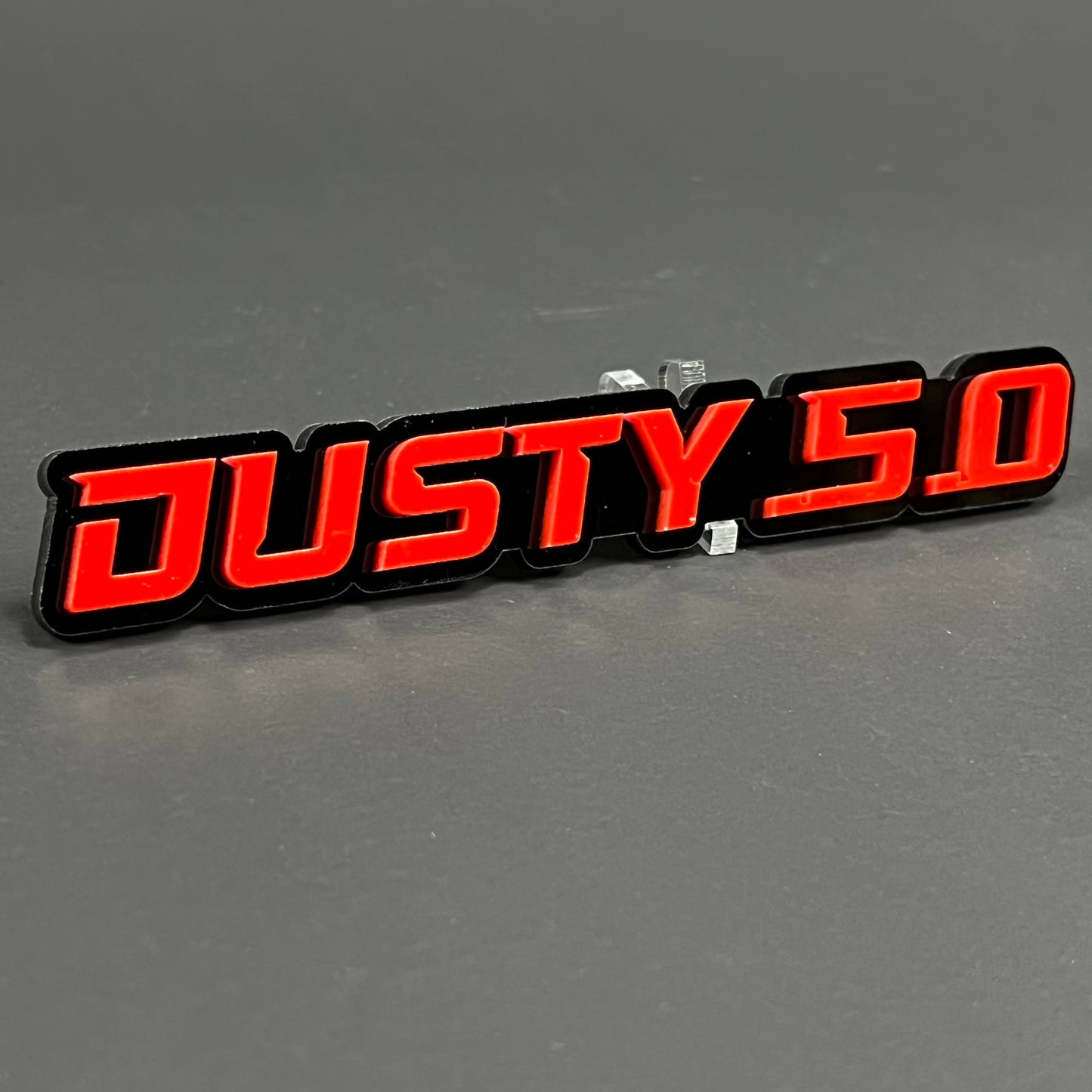 1PC DUSTY 5.0 3D Acrylic Badge - Car Truck Emblem Fender Tailgate Trunk Sticker