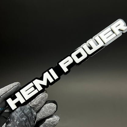 1PC HEMI POWER 3D Acrylic Badge - Car Truck Emblem Fender Tailgate Trunk Sticker