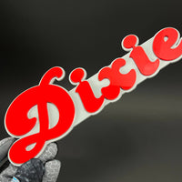 1PC Dixie 3D Acrylic Badge - Car Truck Emblem Fender Tailgate Trunk Sticker