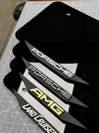 1PC License Plate Frames 3D Acrylic Badge - Car Truck Emblem Fender Sticker