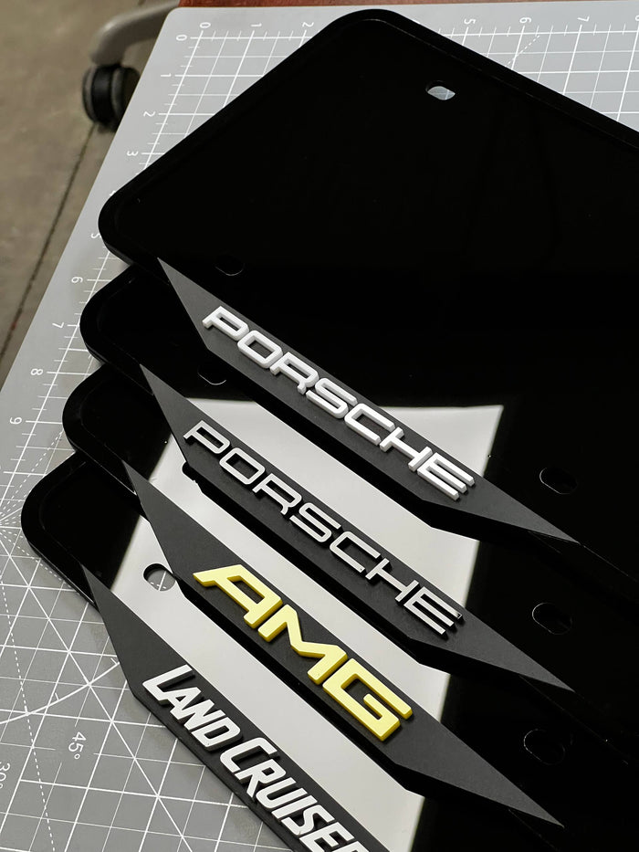 1PC License Plate Frames 3D Acrylic Badge - Car Truck Emblem Fender Sticker
