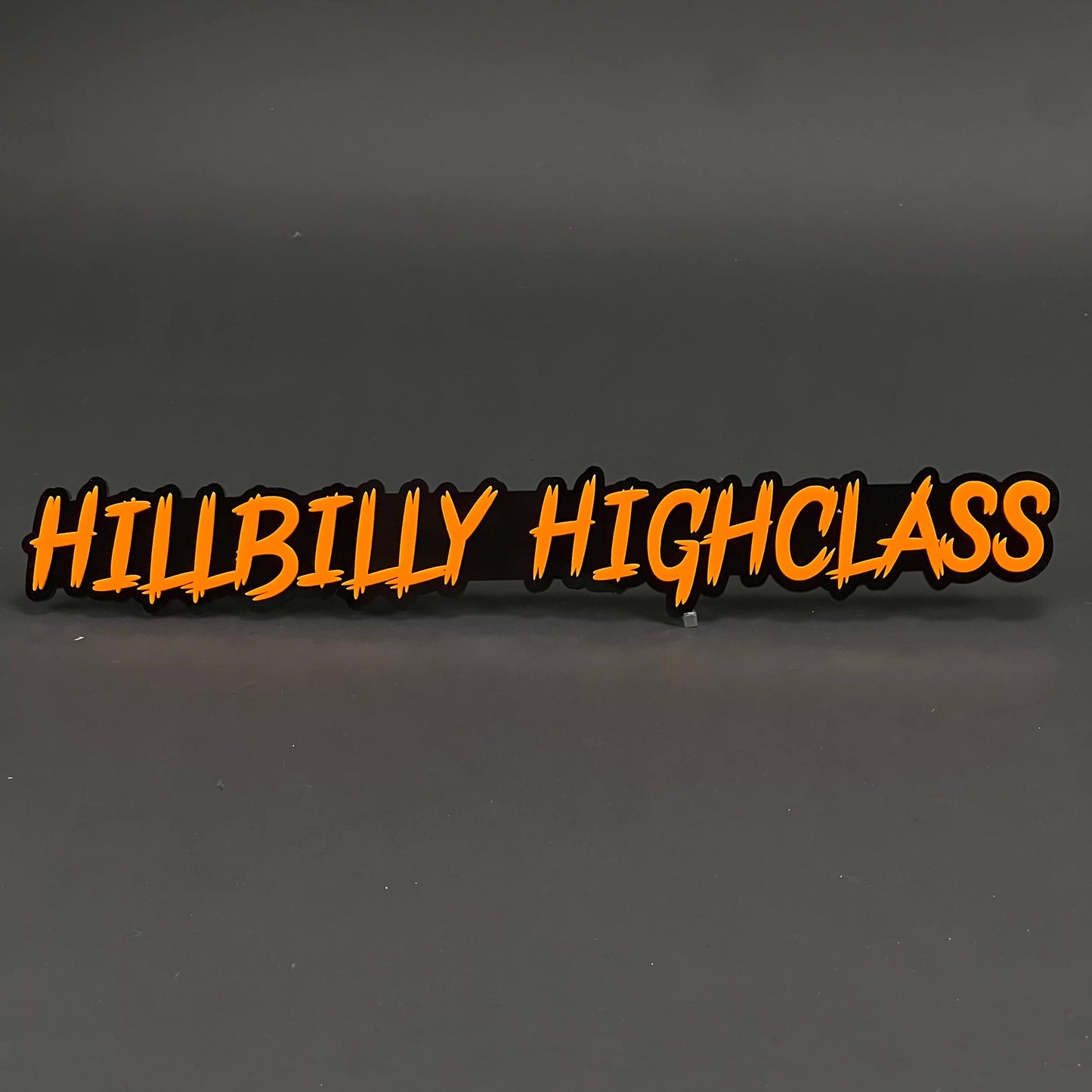 1PC HILLBILLY HIGHCLASS 3D Acrylic Badge - Car Truck Emblem Fender Sticker
