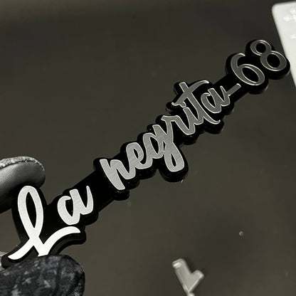1PC La negrita-68 3D Acrylic Badge - Car Truck Emblem Fender Sticker