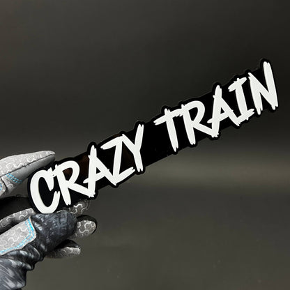 1PC Crazy Train 3D Acrylic Badge - Car Truck Emblem Fender Sticker