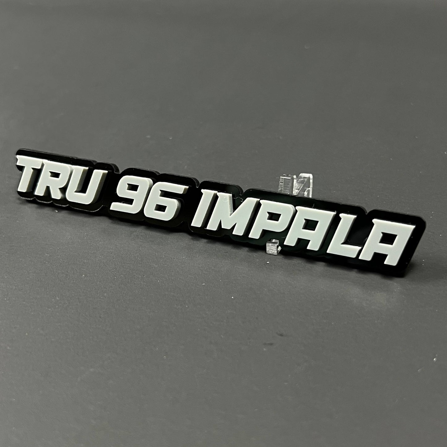 1PC TRU 96 IMPALA 3D Acrylic Badge - Car Truck Emblem Fender Sticker