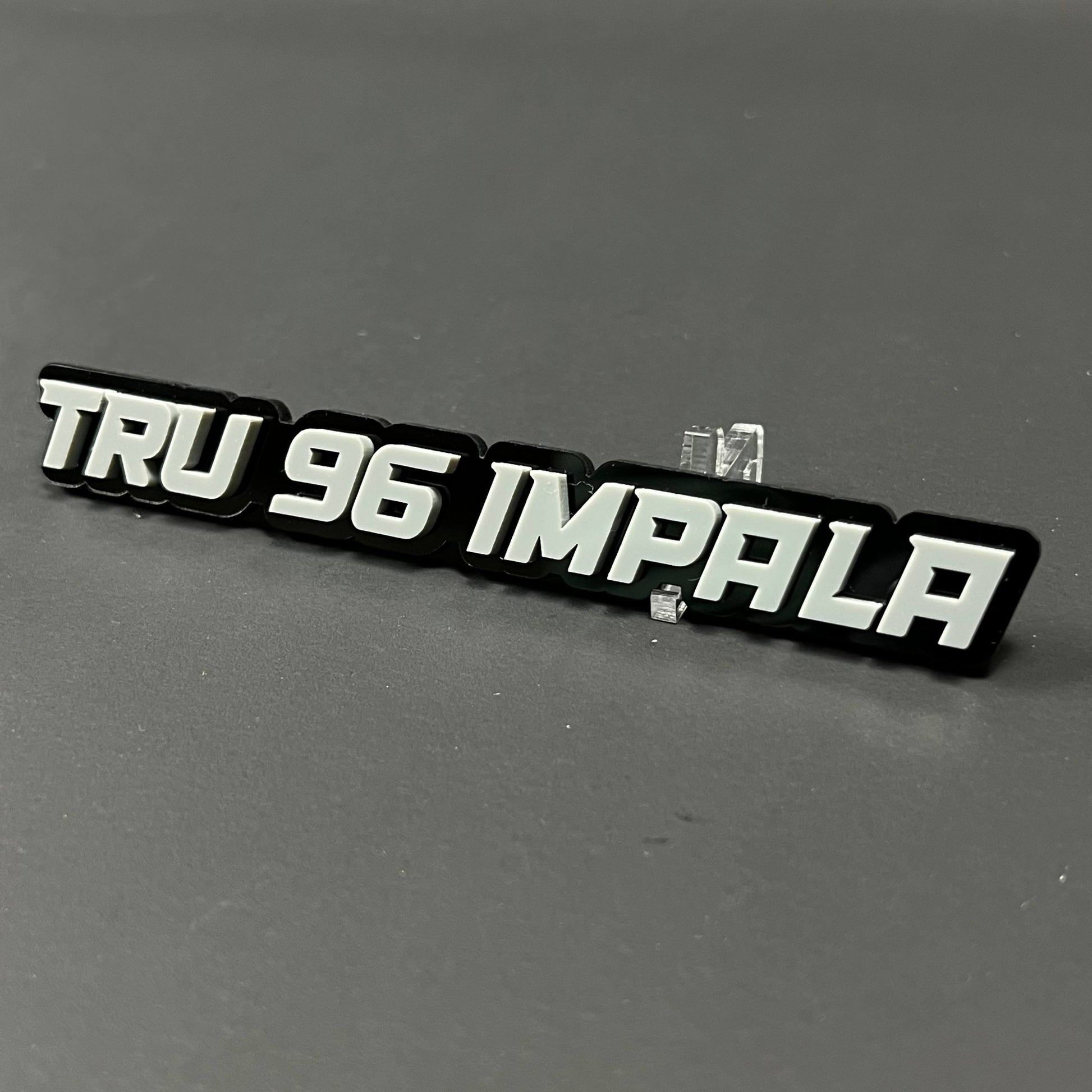 1PC TRU 96 IMPALA 3D Acrylic Badge - Car Truck Emblem Fender Sticker