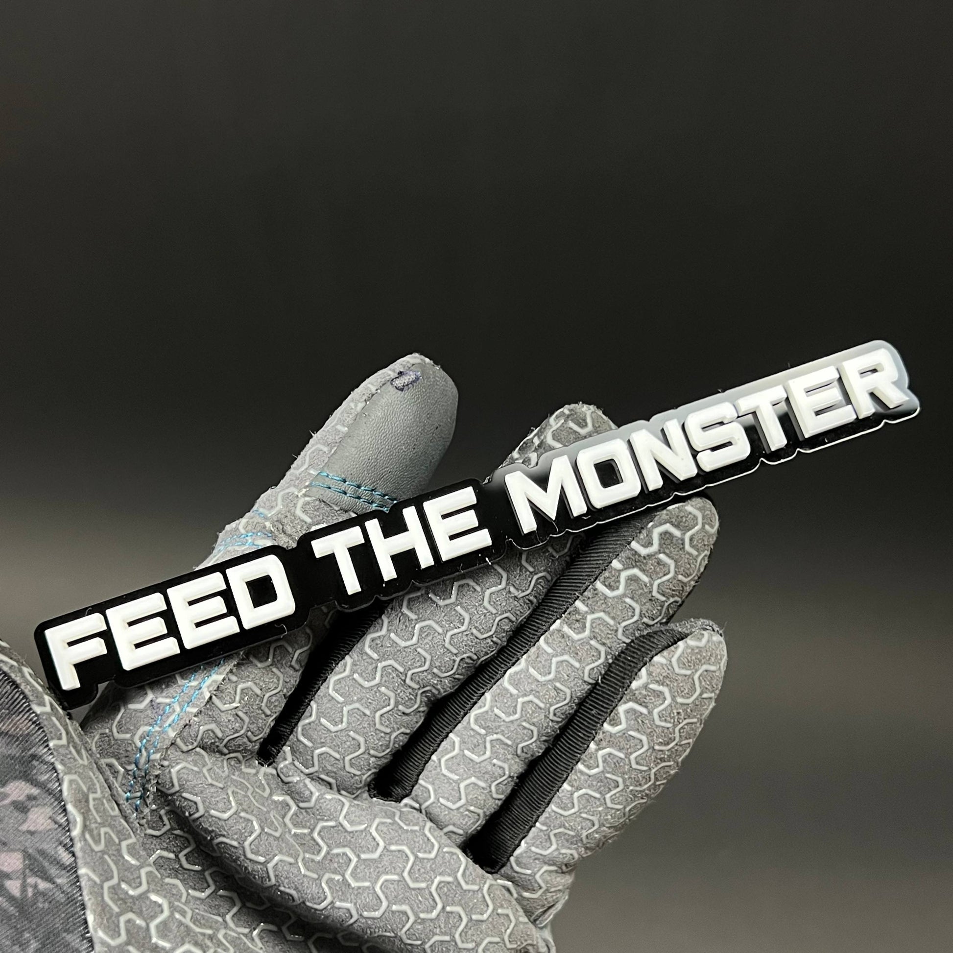 1PC FEED THE MONSTER 3D Acrylic Badge - Car Truck Emblem Fender Sticker