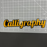 Calligraphy 3D Acrylic Badge - Car Truck Emblem Fender Tailgate Trunk Sticker