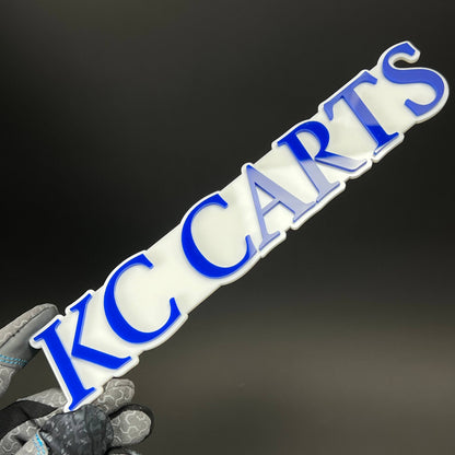1PC KC CARTS 3D Acrylic Badge - Car Truck Emblem Fender Tailgate Trunk Sticker