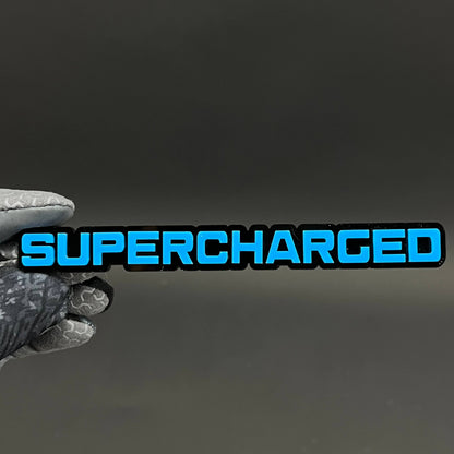 1PC SUPERCHARGED 3D Acrylic Badge - Car Truck Emblem Fender Sticker