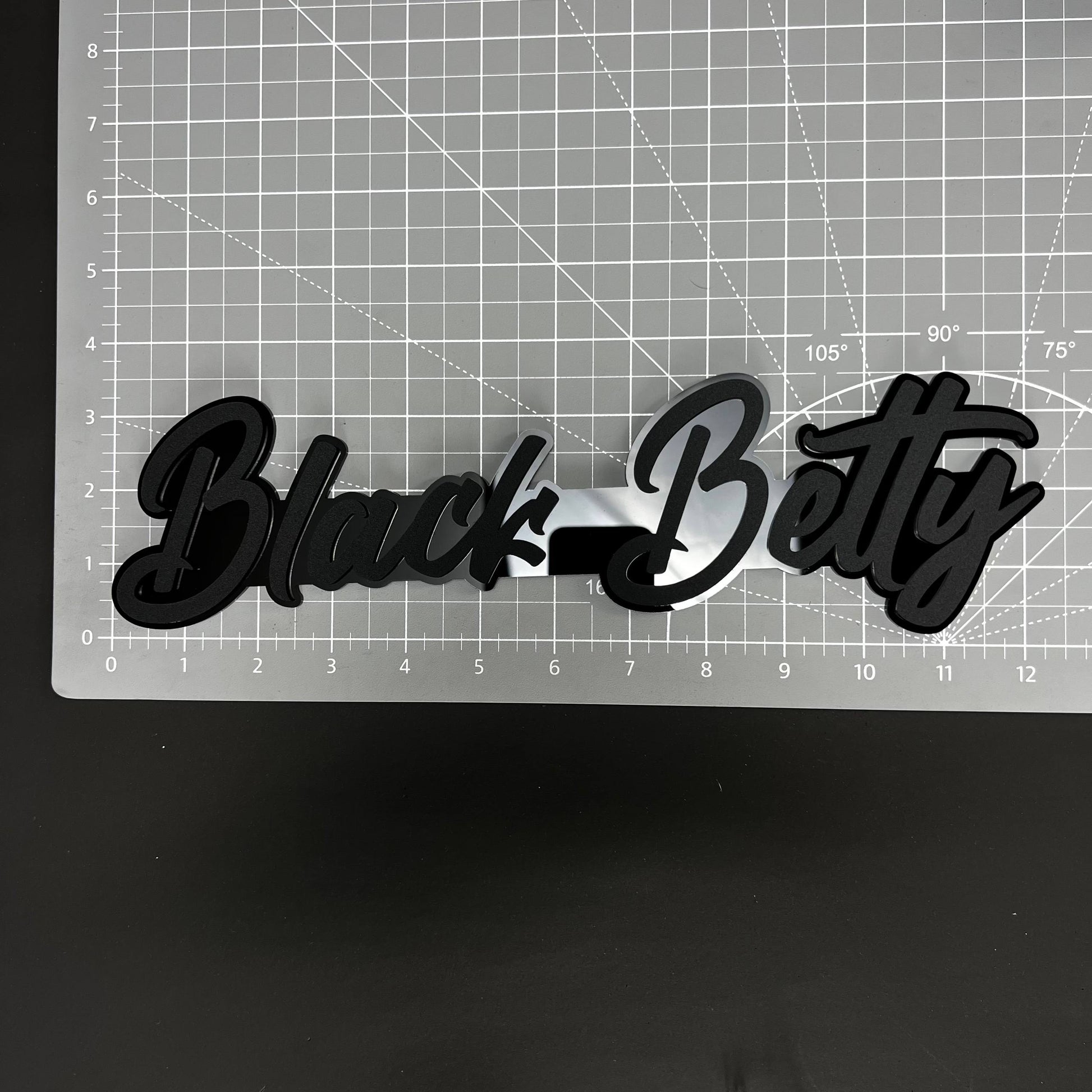 1PC Black Betty 3D Acrylic Badge - Car Truck Emblem Fender Sticker