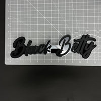 1PC Black Betty 3D Acrylic Badge - Car Truck Emblem Fender Sticker