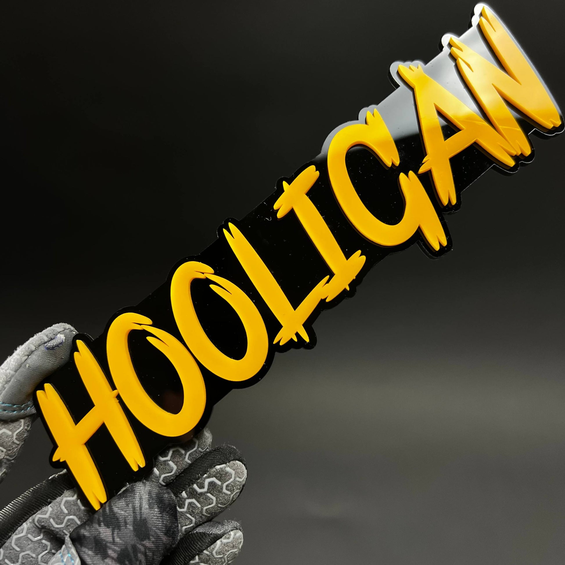 1PC HOOLIGAN 3D Acrylic Badge - Car Truck Emblem Fender Tailgate Trunk Sticker