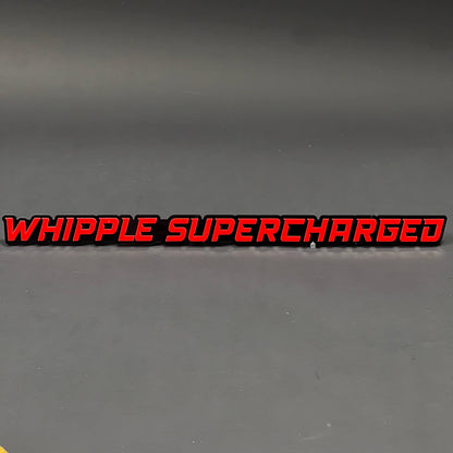 1PC WHIPPLE SUPERCHARGED 3D Acrylic Badge - Car Truck Emblem Fender Sticker