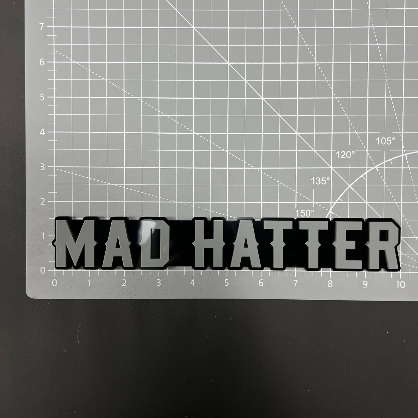 1PC MAD HATTER 3D Acrylic Badge - Car Truck Emblem Fender Tailgate Trunk Sticker