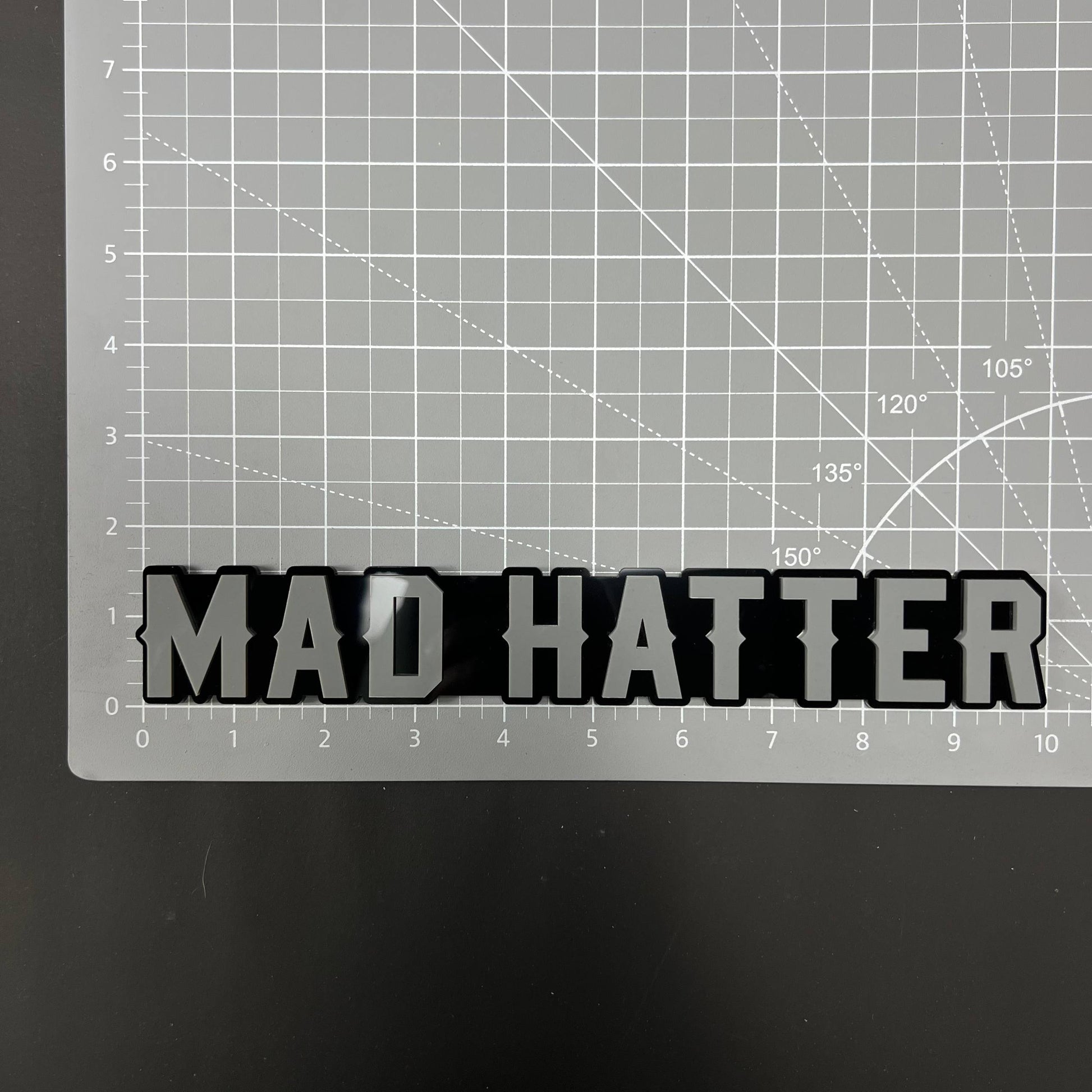 1PC MAD HATTER 3D Acrylic Badge - Car Truck Emblem Fender Tailgate Trunk Sticker