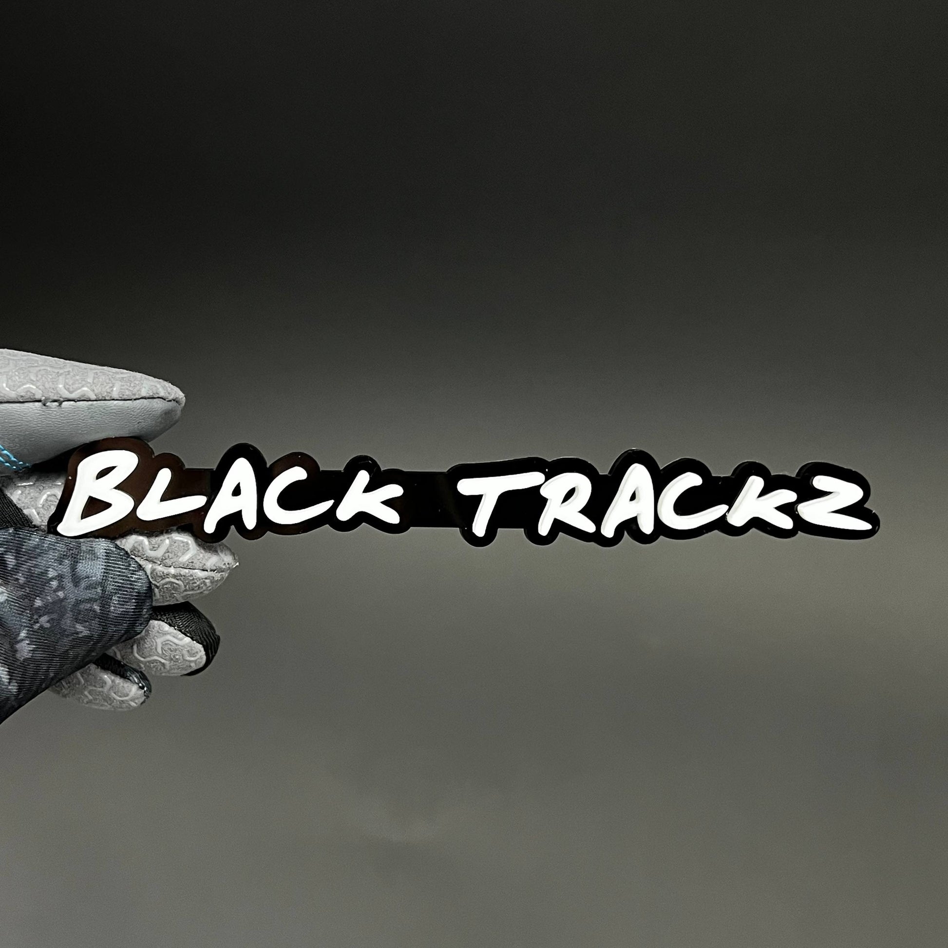 1PC BLACK TRACKZ 3D Acrylic Badge - Car Truck Emblem Fender Sticker