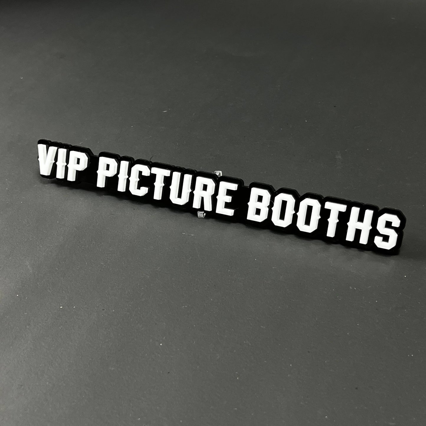 1PC VIP PICTURE BOOTHS 3D Acrylic Badge - Car Truck Emblem Fender Sticker