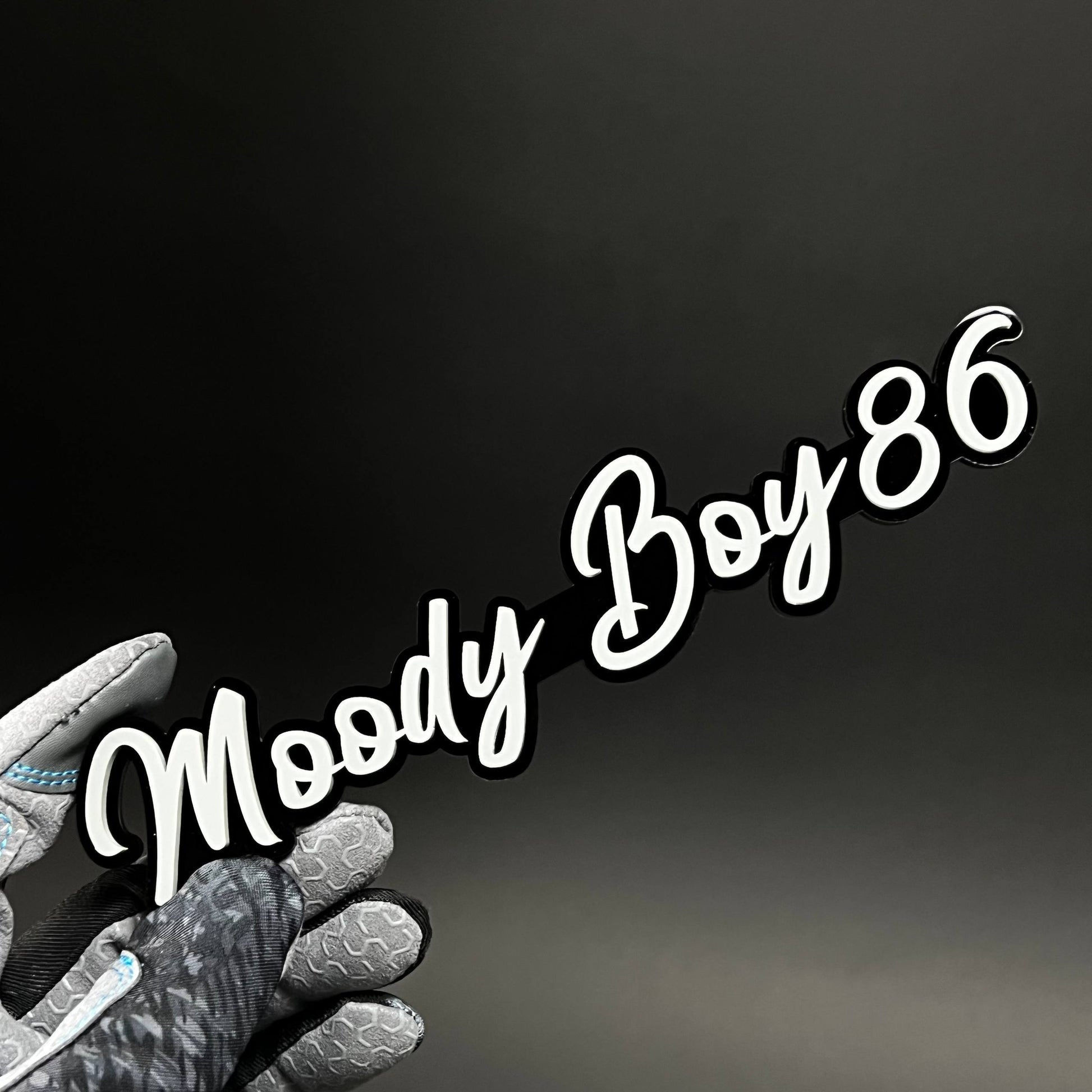 1PC Moody Boy86 3D Acrylic Badge - Car Truck Emblem Fender Sticker