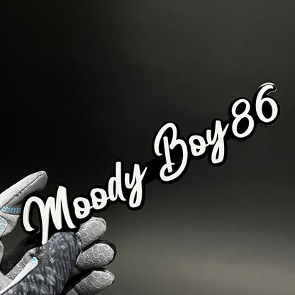 1PC Moody Boy86 3D Acrylic Badge - Car Truck Emblem Fender Sticker
