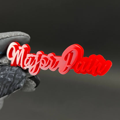 1PC Major Pain 3D Acrylic Badge - Car Truck Emblem Fender Tailgate Trunk Sticker