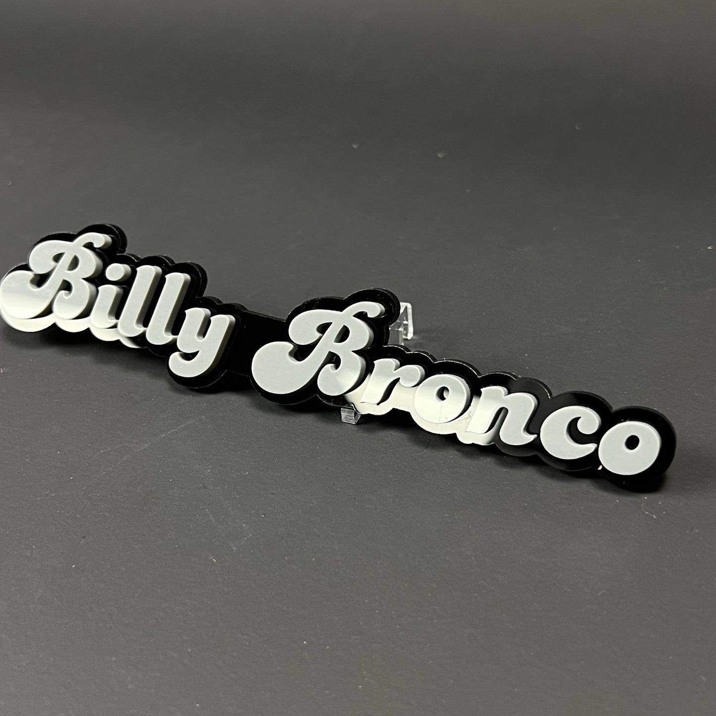 1PC Billy Bronco 3D Acrylic Badge - Car Truck Emblem Fender Sticker