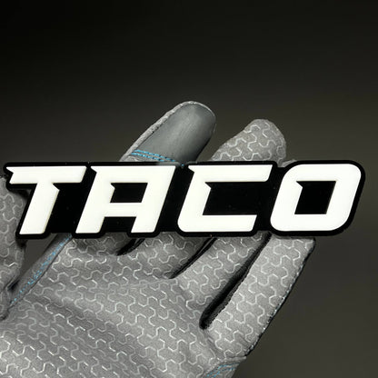 1PC TACO 3D Acrylic Badge - Car Truck Emblem Fender Tailgate Trunk Sticker