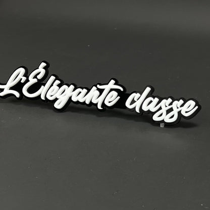 1PC L'Elegante classe 3D Acrylic Badge - Car Truck Emblem Fender Sticker