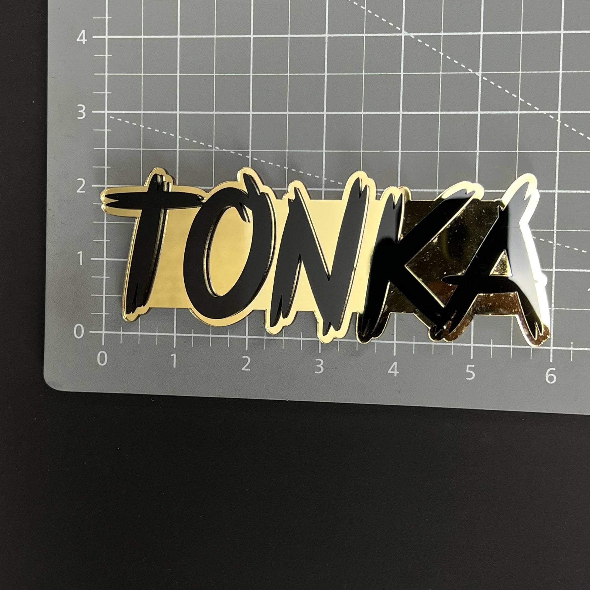 1PC TONKA 3D Acrylic Badge - Car Truck Emblem Fender Tailgate Trunk Sticker
