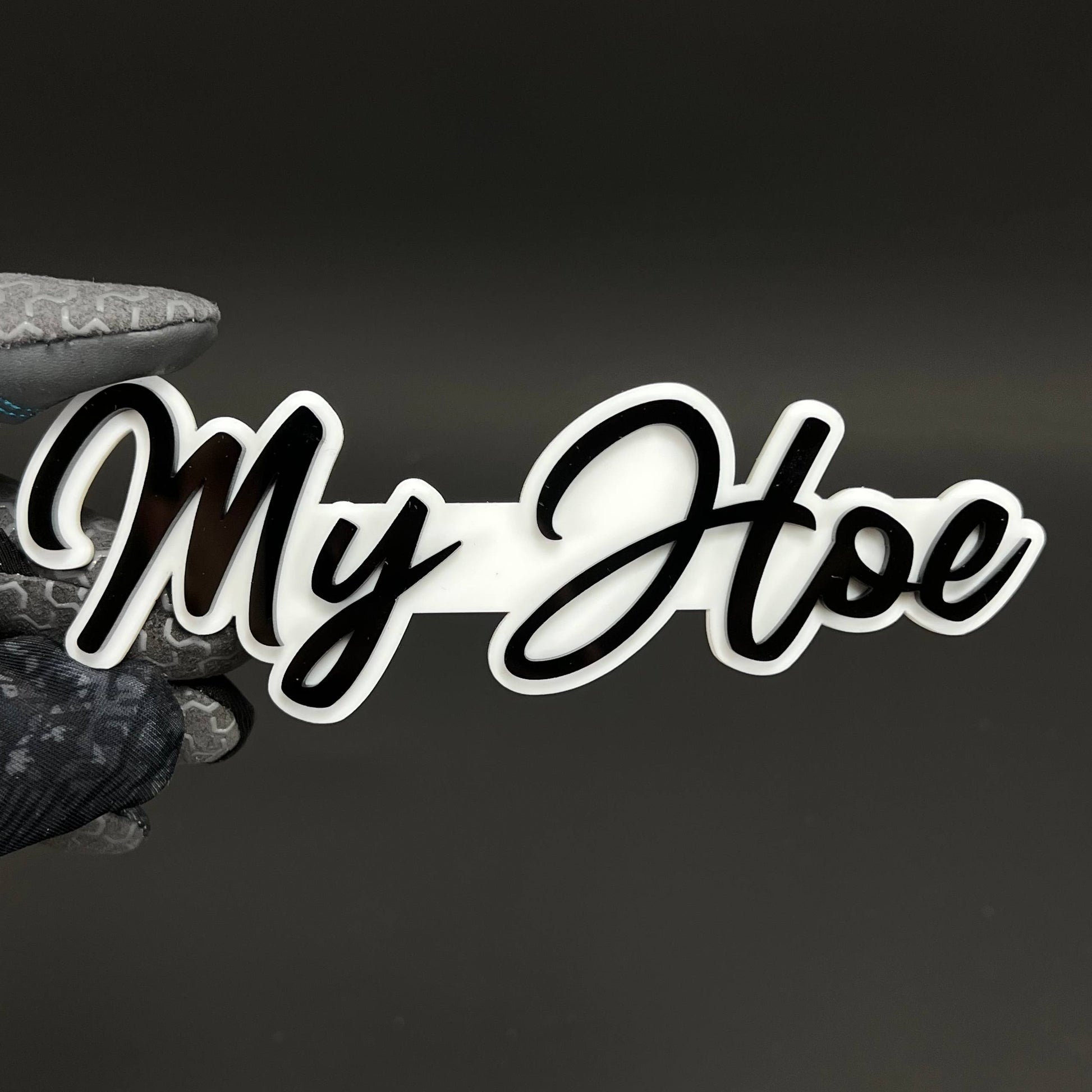 1PC My Hoe 3D Acrylic Badge - Car Truck Emblem Fender Tailgate Trunk Sticker