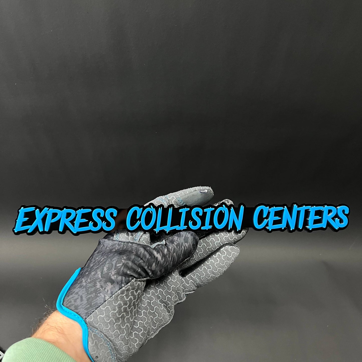 1PC EXPRESS COLLISION CENTERS 3D Acrylic Badge - Car Truck Emblem Fender Sticker