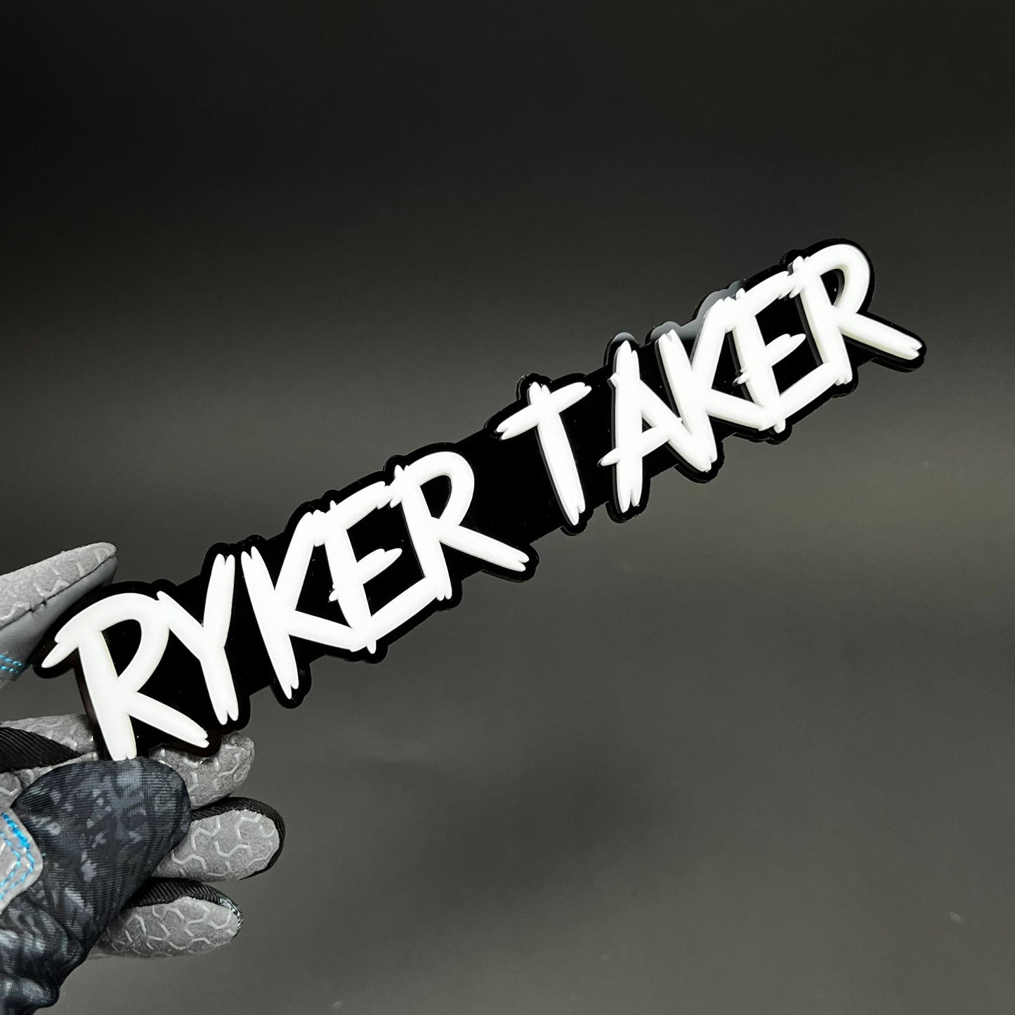 1PC RYKER TAKER 3D Acrylic Badge - Car Truck Emblem Fender Sticker