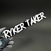 1PC RYKER TAKER 3D Acrylic Badge - Car Truck Emblem Fender Sticker