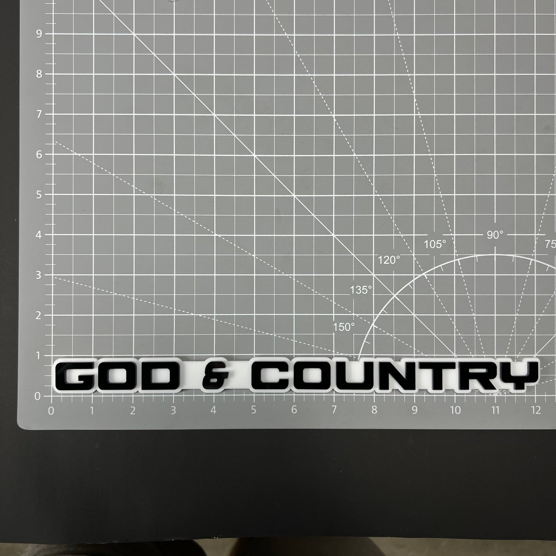 1PC GOD & COUNTRY 3D Acrylic Badge - Car Truck Emblem Fender Sticker