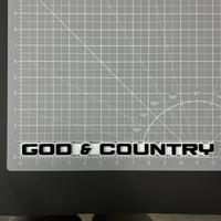 1PC GOD & COUNTRY 3D Acrylic Badge - Car Truck Emblem Fender Sticker