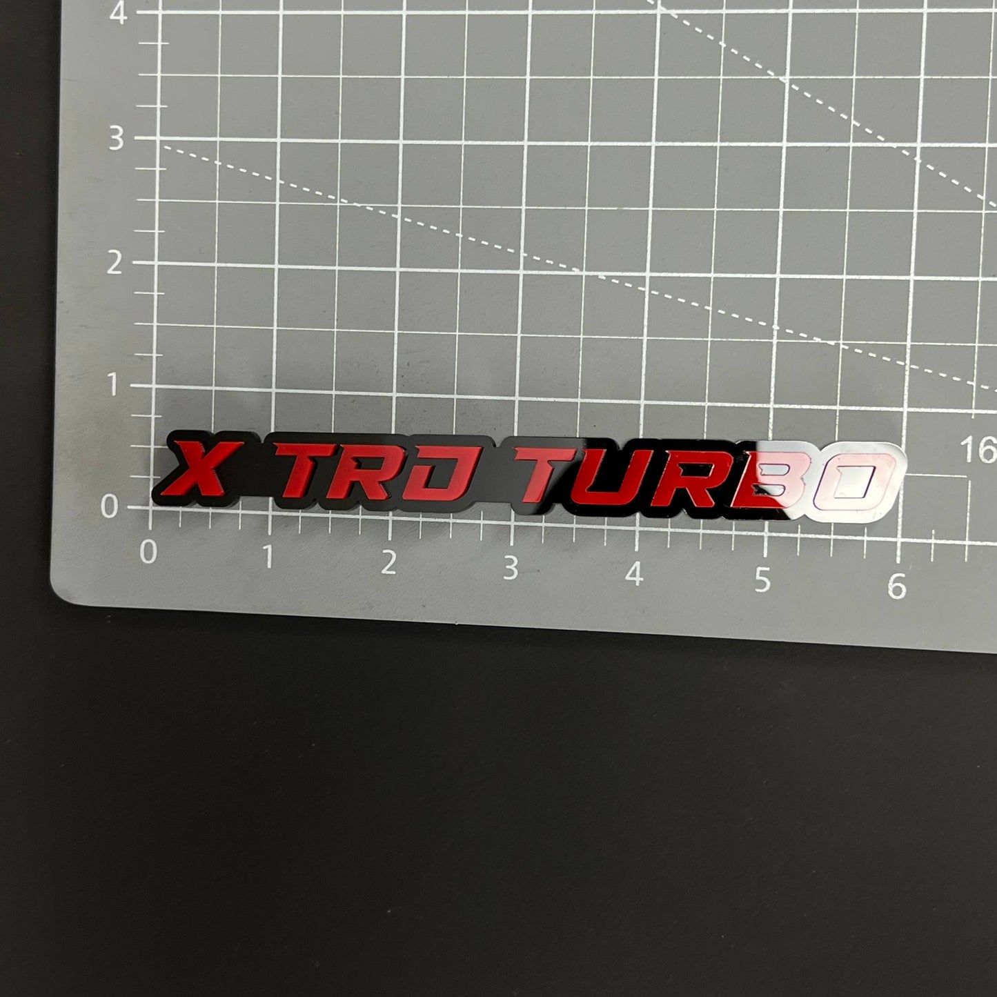 1PC X TRD TURBO 3D Acrylic Badge - Car Truck Emblem Fender Sticker
