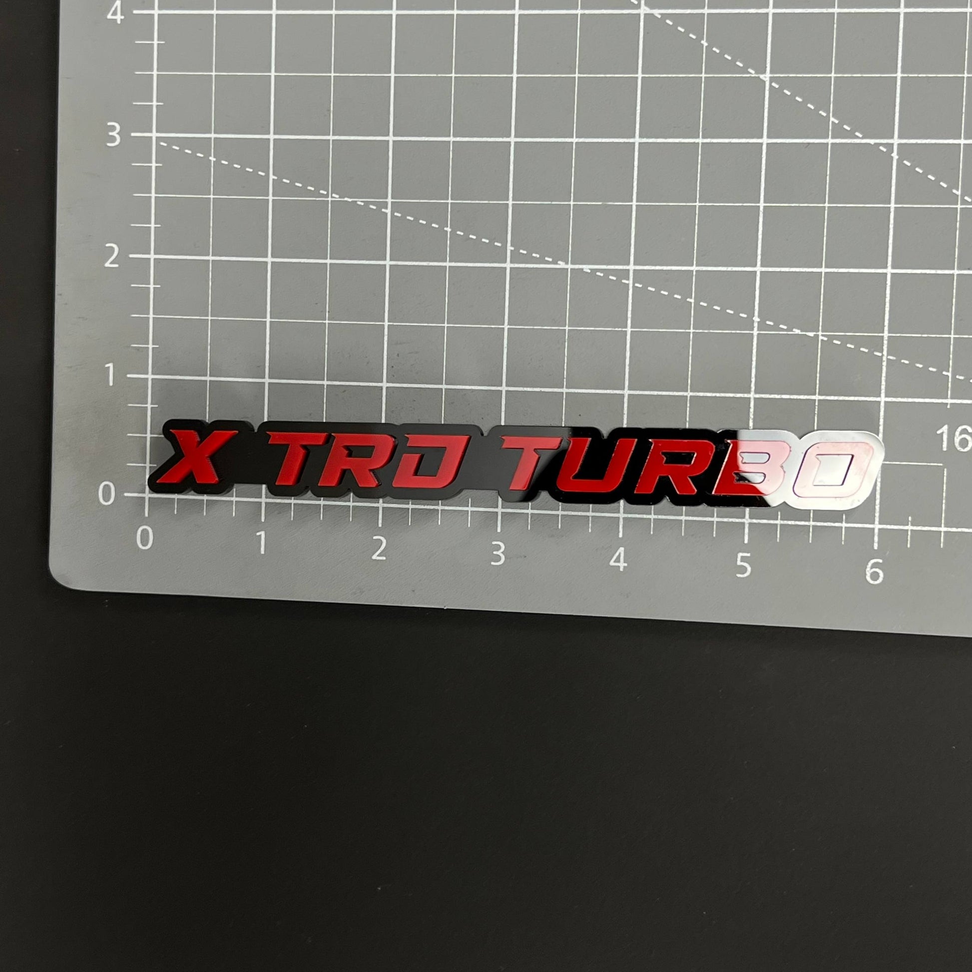 1PC X TRD TURBO 3D Acrylic Badge - Car Truck Emblem Fender Sticker