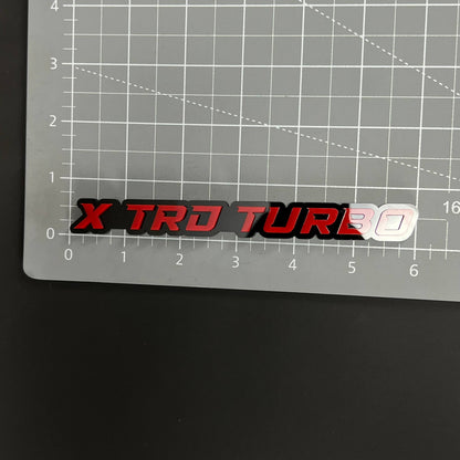 1PC X TRD TURBO 3D Acrylic Badge - Car Truck Emblem Fender Sticker