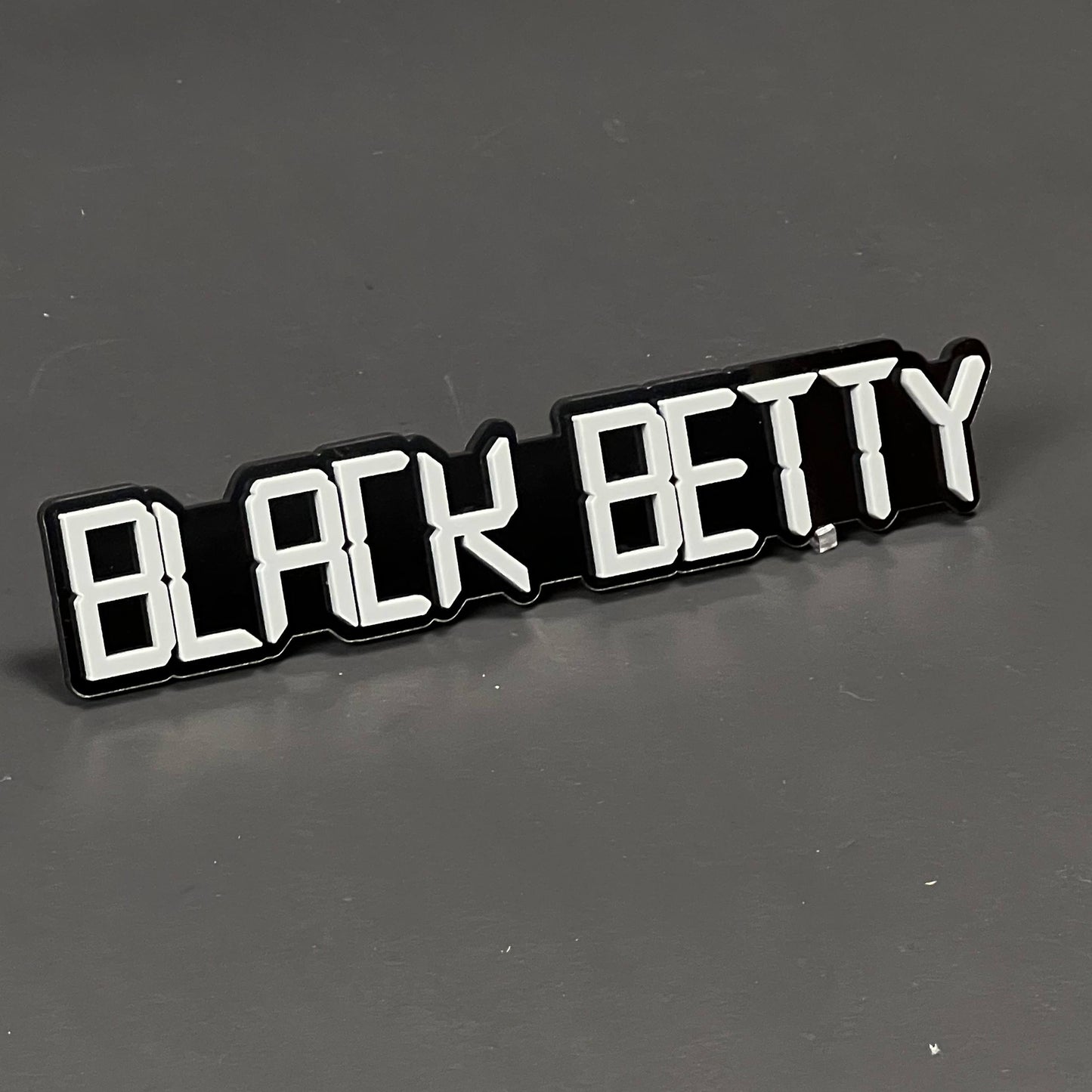 1PC BLACK BETTY 3D Acrylic Badge - Car Truck Emblem Fender Sticker