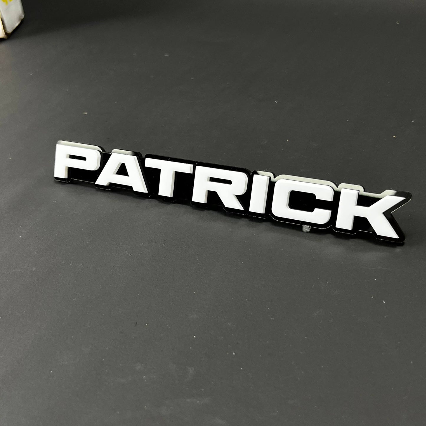 1PC PATRICK 3D Acrylic Badge - Car Truck Emblem Fender Tailgate Trunk Sticker