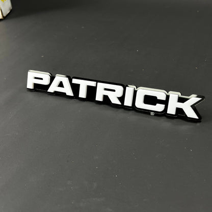 1PC PATRICK 3D Acrylic Badge - Car Truck Emblem Fender Tailgate Trunk Sticker