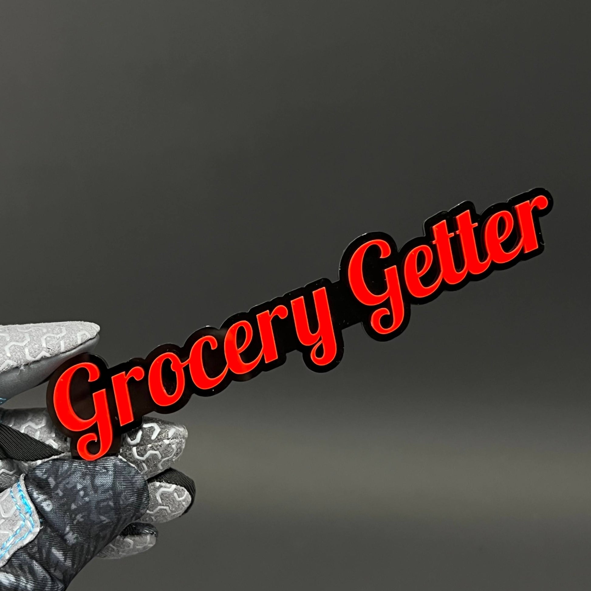 1PC Grocery Getter 3D Acrylic Badge - Car Truck Emblem Fender Sticker