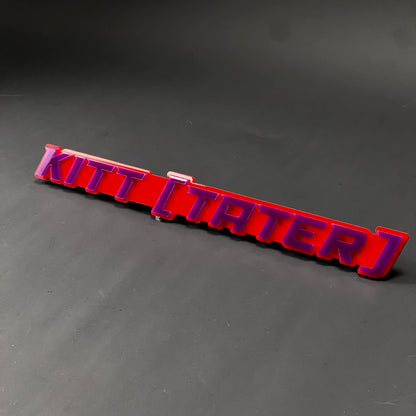 1PC KITT [TATER] 3D Acrylic Badge - Car Truck Emblem Fender Sticker