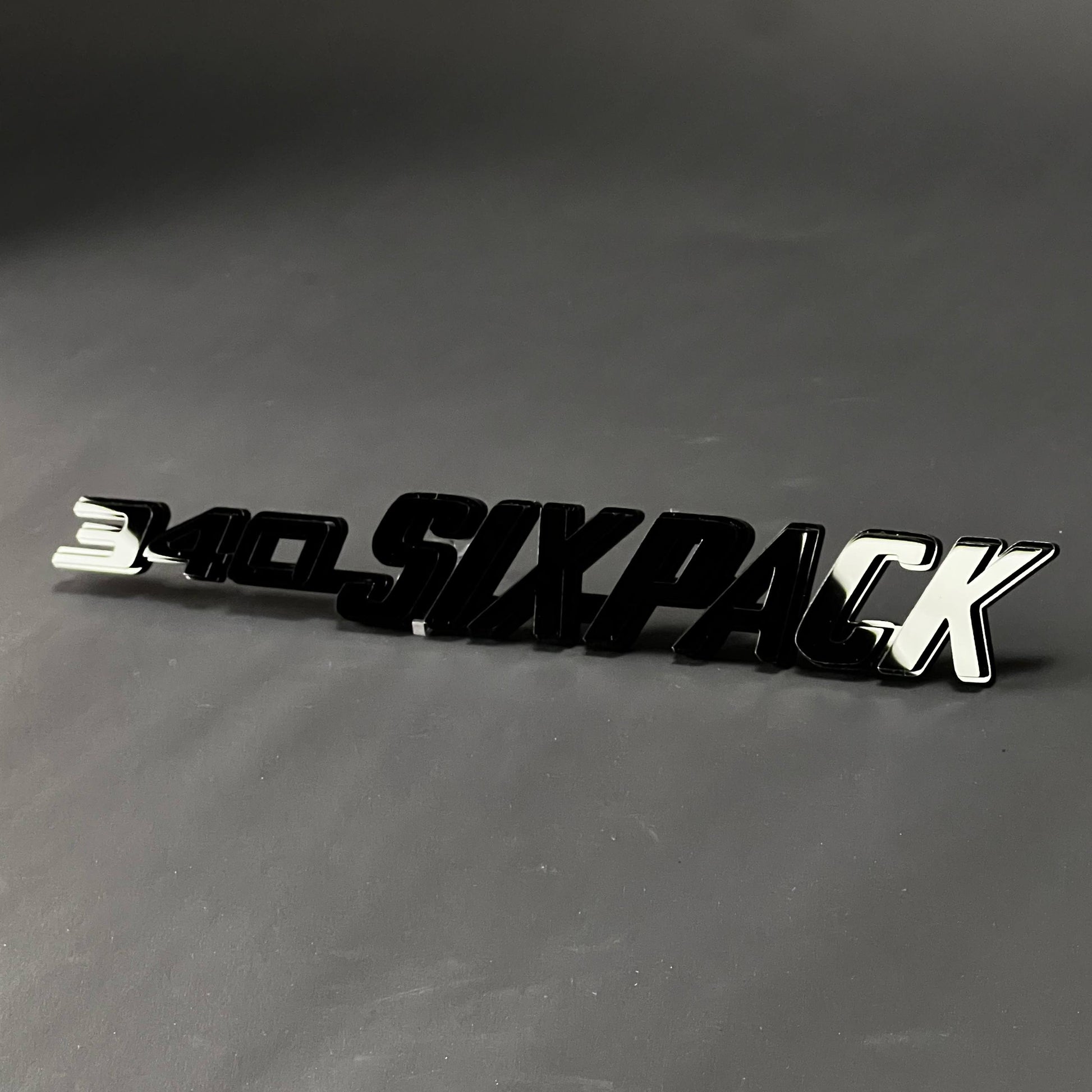 1PC 340 SIXPACK (Black) 3D Acrylic Badge - Car Truck Emblem Fender Sticker