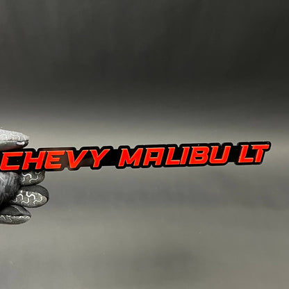 1PC CHEVY MALIBU LT 3D Acrylic Badge - Car Truck Emblem Fender Sticker